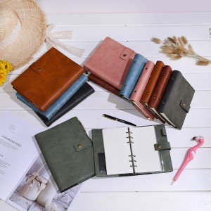 Bőrnapló újratölthetőnotebook Spirál Journal Binder Portfolio- A5&A6